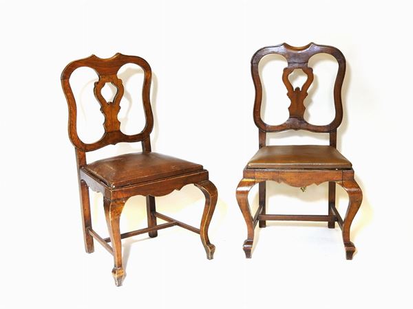 Pair of Walnut Children's Chairs