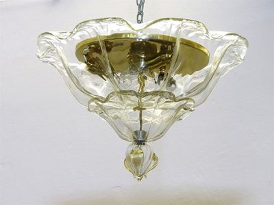 Plafoniera in Vetro Soffiato di Murano