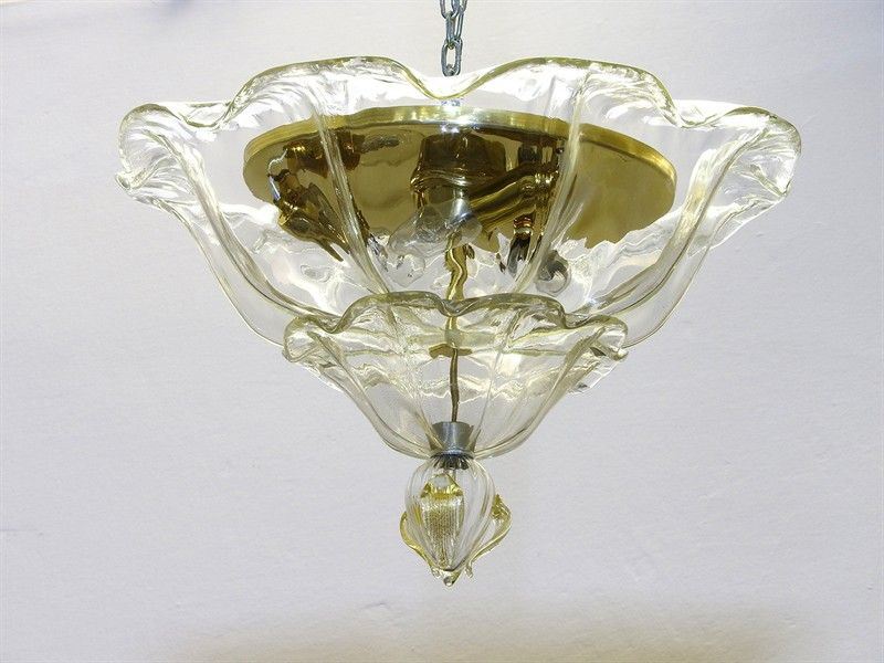 Plafoniera in Vetro Soffiato di Murano