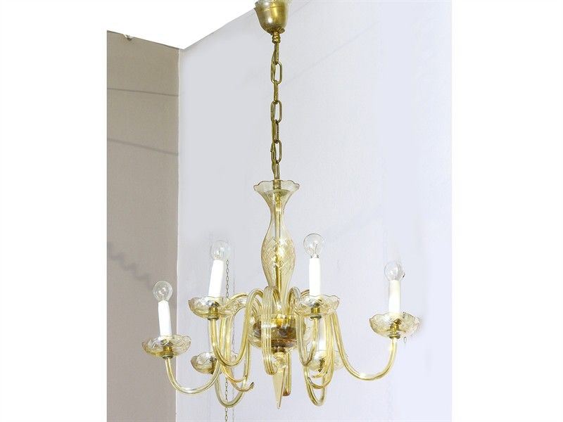 Lampadario in Vetro Soffiato