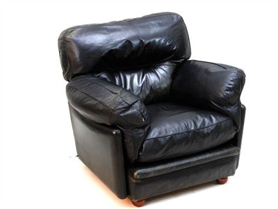 Poltrona in Pelle Nera
