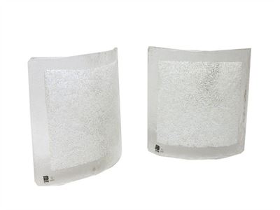 Serie di Sei Appliques in Vetro Soffiato Incolore