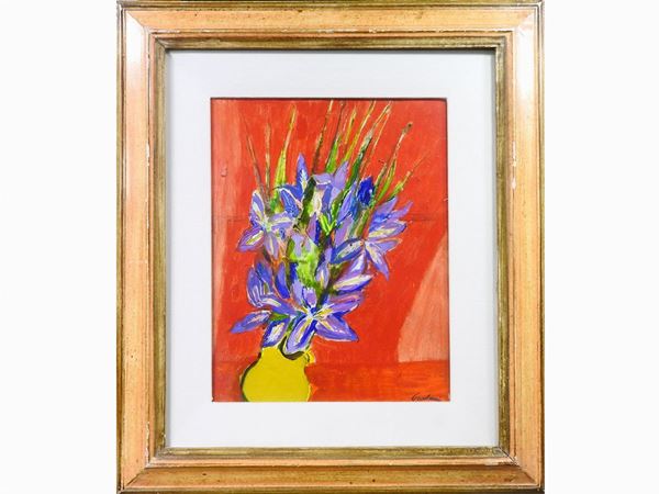Enrico Paulucci : Flowers in a Vase  ((1901-1999))  - Auction Déballage: Interiors and Curiosities - I - Maison Bibelot - Casa d'Aste Firenze - Milano