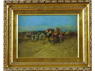 Carovane di Cammelli nel Deserto
