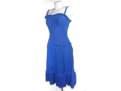 Abito da Cocktail in Seta Blu