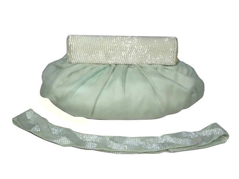 Borsetta in Seta Verde Acqua