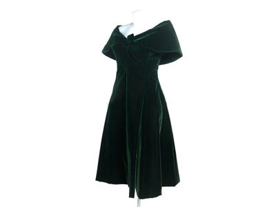 Abito in Velluto Verde