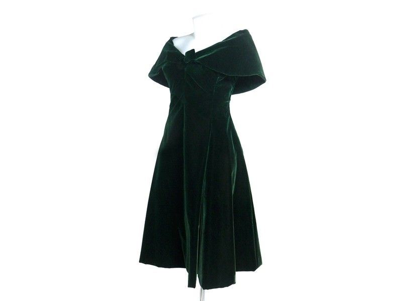 Abito in Velluto Verde