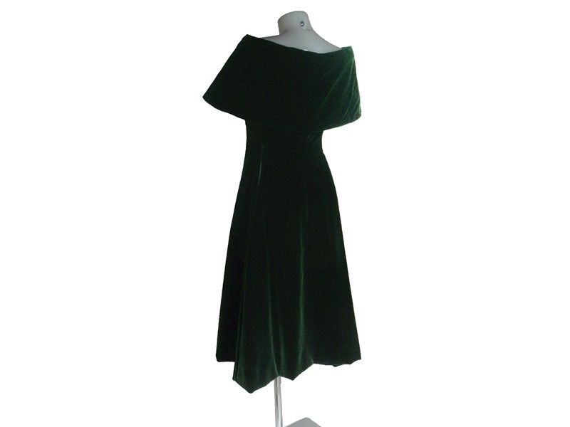 Abito in Velluto Verde