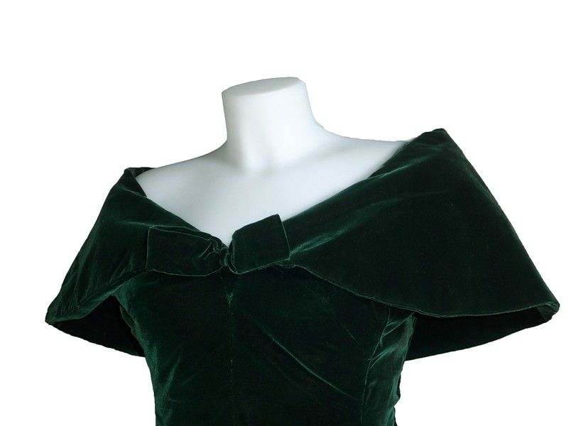 Abito in Velluto Verde