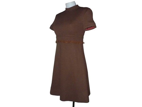 Brown jersey dress