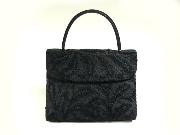 Black fabric handbag