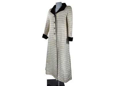 Cappotto da Sera in Lana Beige Spigata