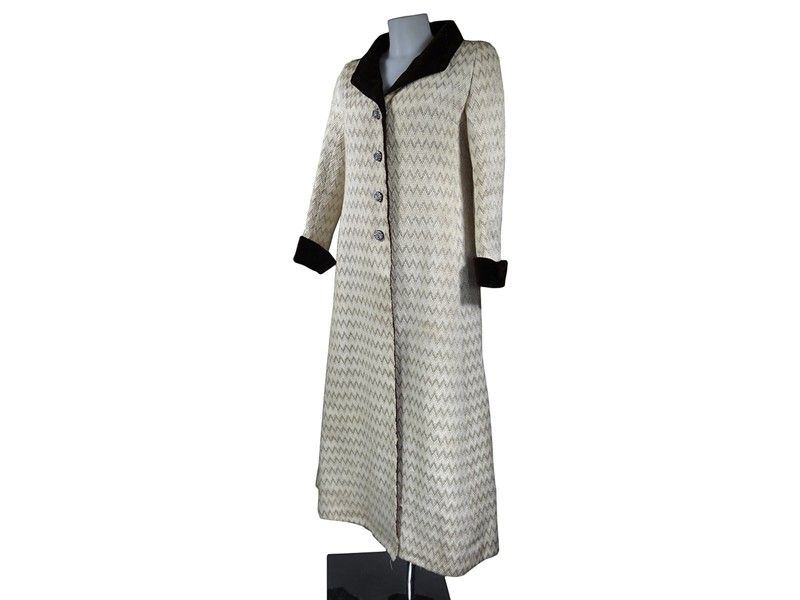 Cappotto da Sera in Lana Beige Spigata