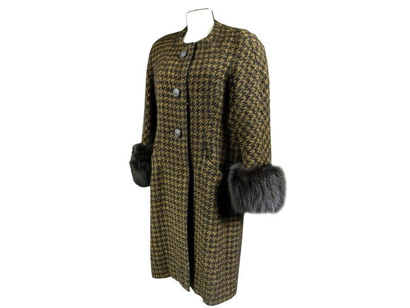 Cappotto in Lana Pied De Poule