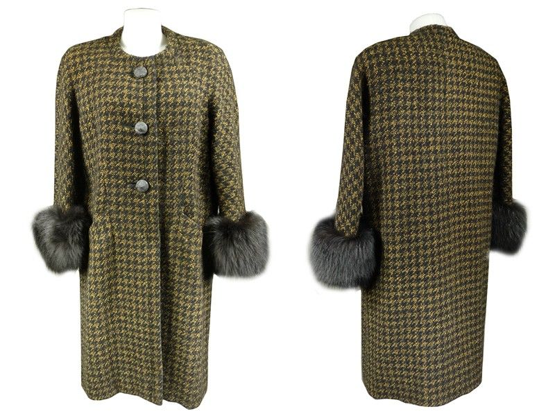 Cappotto in Lana Pied De Poule