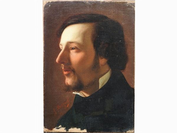 Giuseppe Bezzuoli : Ritratto di ragazzo  ((1784-1855))  - Asta Arredi e dipinti antichi - I - Maison Bibelot - Casa d'Aste Firenze - Milano