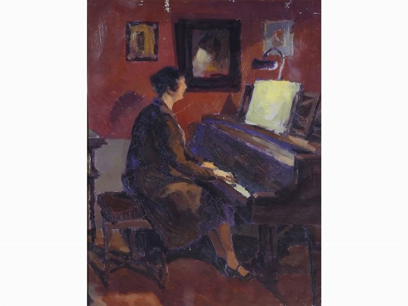 Donna al Pianoforte Anni Quaranta