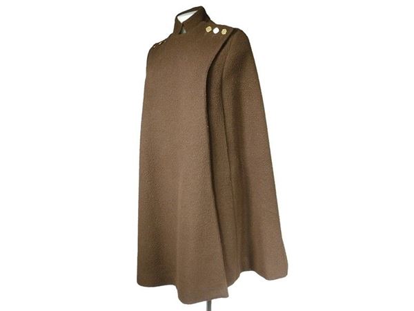 Brown wool cape
