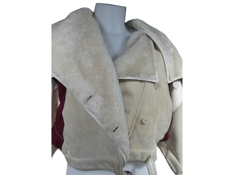 Giubbotto in Shearling Color Panna