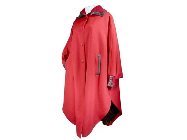 Red wool cape