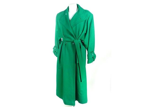 Green wool coat