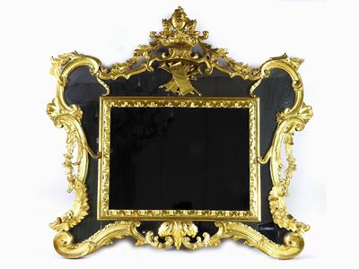 Caminiera in Legno Intagliato e Dorato