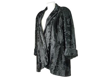 Giaccone in Astrakan Nero