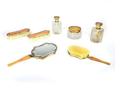 Set da Toilette in Cristallo e Tartaruga Bionda