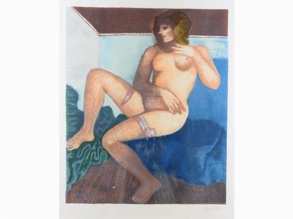 Franco Gentilini : Nudo femminile  ((1909-1981))  - Asta La dimora del collezionista: arte antica, moderna e orientale - Lotti: 450-673 - III - Maison Bibelot - Casa d'Aste Firenze - Milano