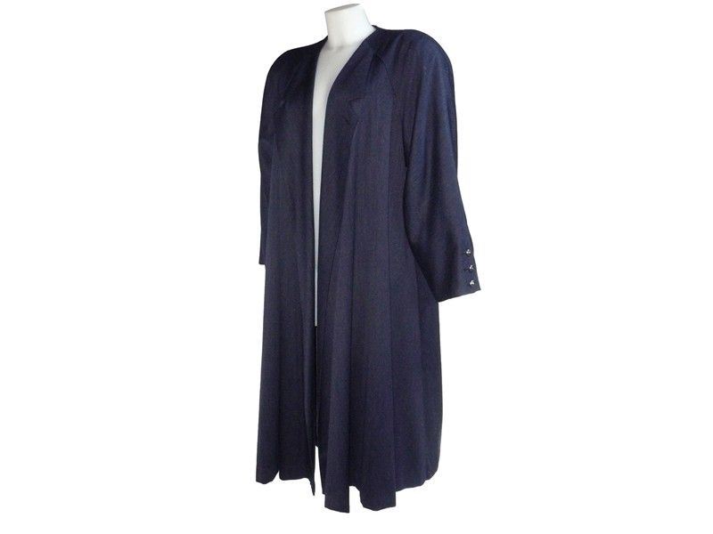 Cappotto in Lana Blu