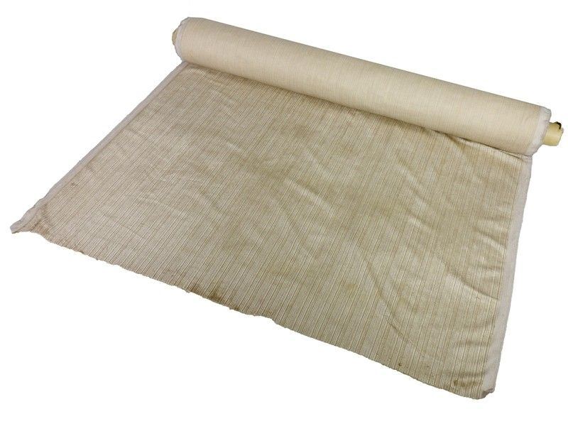 Grande Rotolo di Velluto Beige a Righe Piã¹ Scure