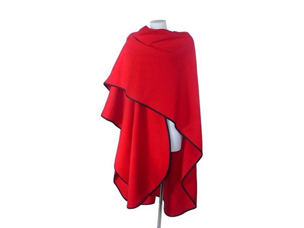 Red wool cape and stole