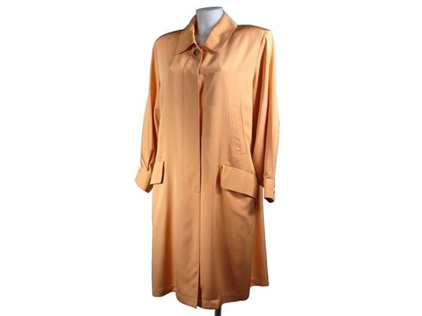 Light orange silk overcoat