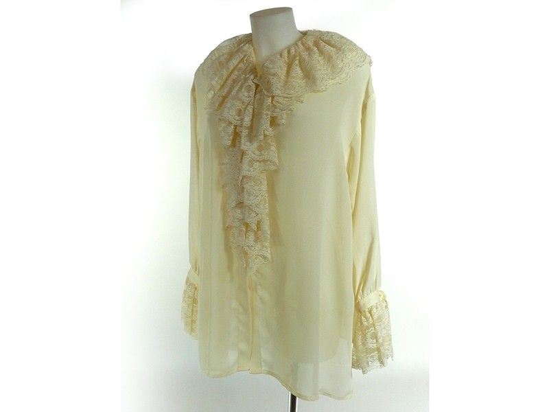 Camicia in Viscosa Color Panna
