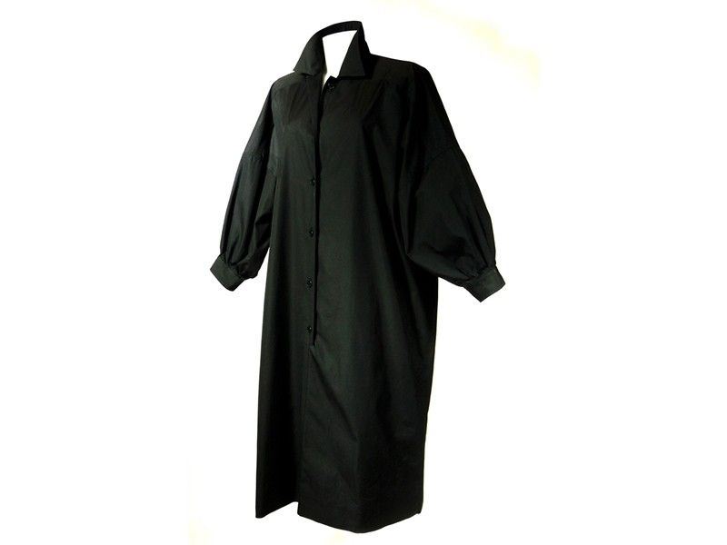 Chemisier in Cotone Nero