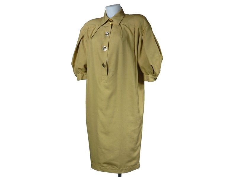 Chemisier in Cotone Color Senape