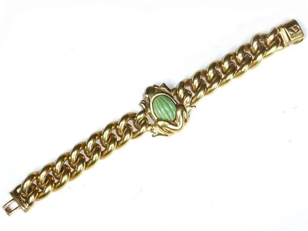 Golden metal bijoux bracelet