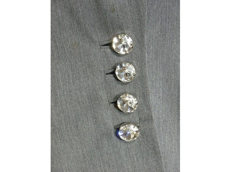 Tailleur con Gonna in Lana Grigia