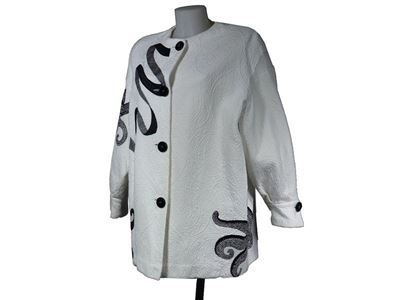 Giacca in Cotone Operato Bianco