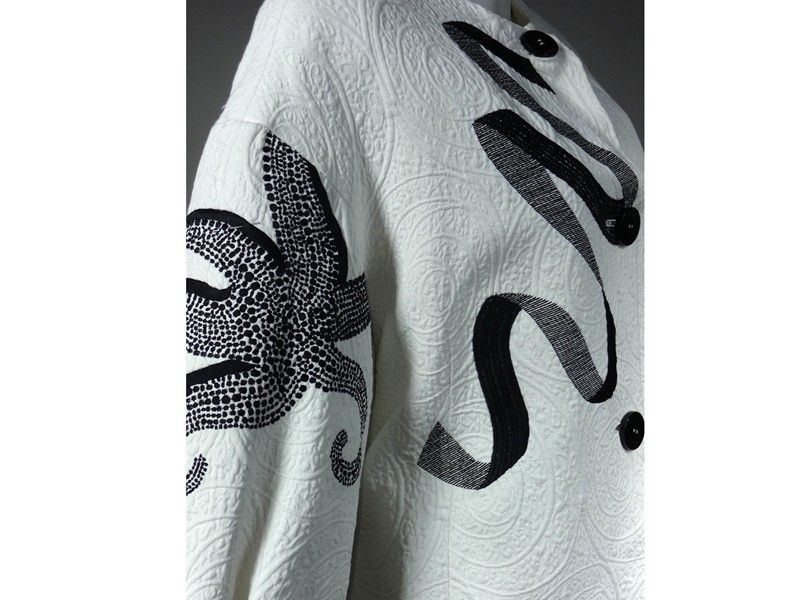Giacca in Cotone Operato Bianco