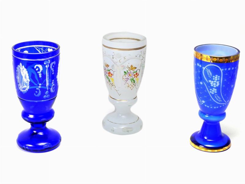 Tre Calici da Collezione in Cristallo