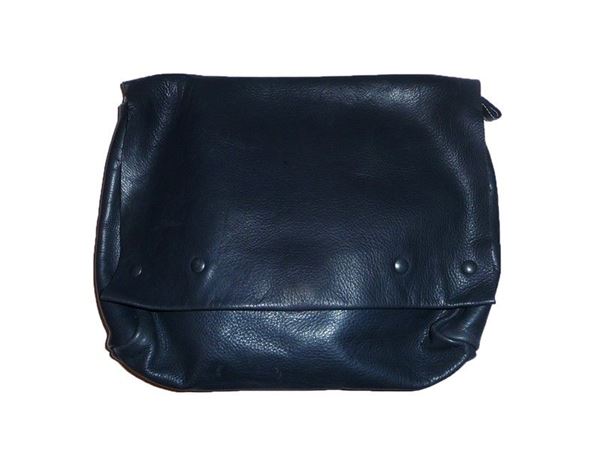 Blue leather envelope bag