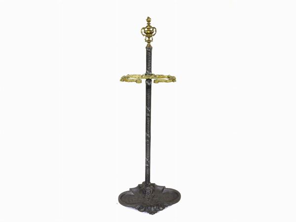 Cast Iron and Gilded Bronze Walking Stick Stand