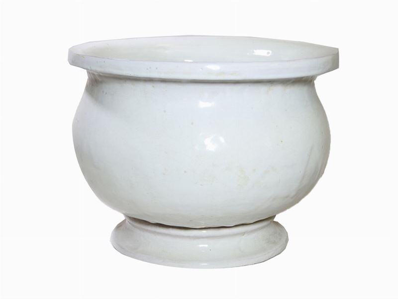 Portavasi in Terracotta Smaltata