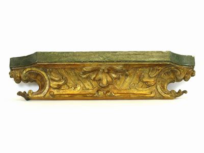 Mensola in Legno Intagliato e Dorato