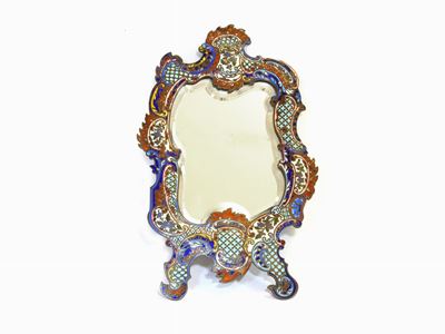 Piccola Specchiera in Smalto Cloisonné