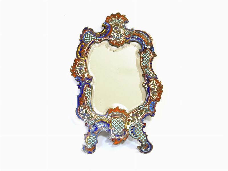 Piccola Specchiera in Smalto Cloisonné