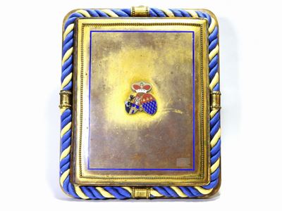Legatura in Bronzo Dorato e Pelle
