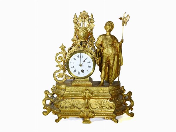 Orologio da camino in gelamina dorata  - Asta Curiosità dalla dimora di un collezionista - III - Maison Bibelot - Casa d'Aste Firenze - Milano